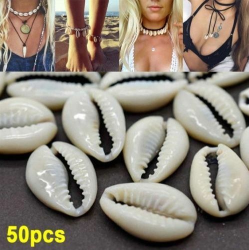 50pcs Bulk Cut Sea Shell Cowrie Cowry Slice Shells Beach Jewelry Diy 1.6-2cm Ty