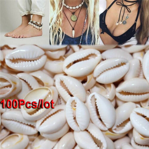 100pcs Bulk Cut Sea Shell Cowrie Cowry Slice Shells Beach Diy Jewelry 1.6-2cm Us